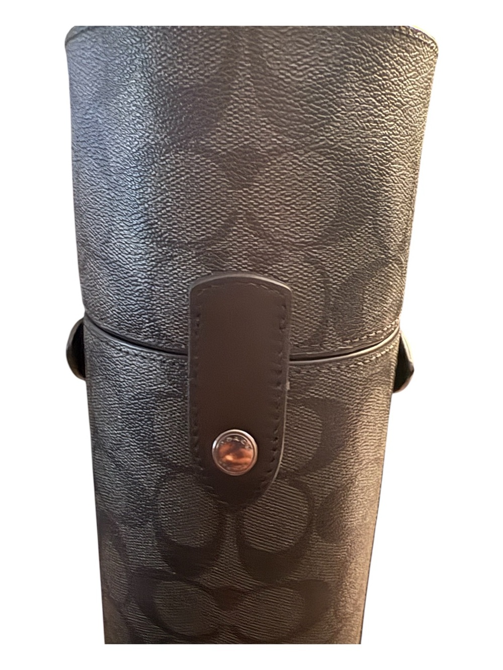 Coach Monogram Cylinder Bottle Carrier - Charcoal Gray - Picture 2 of 6